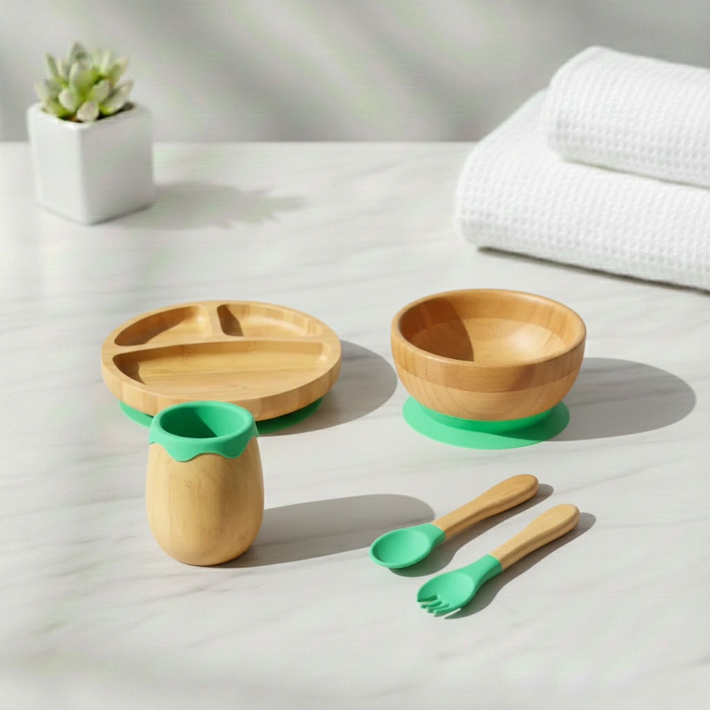 5-Teiliges Bambusset - Grün