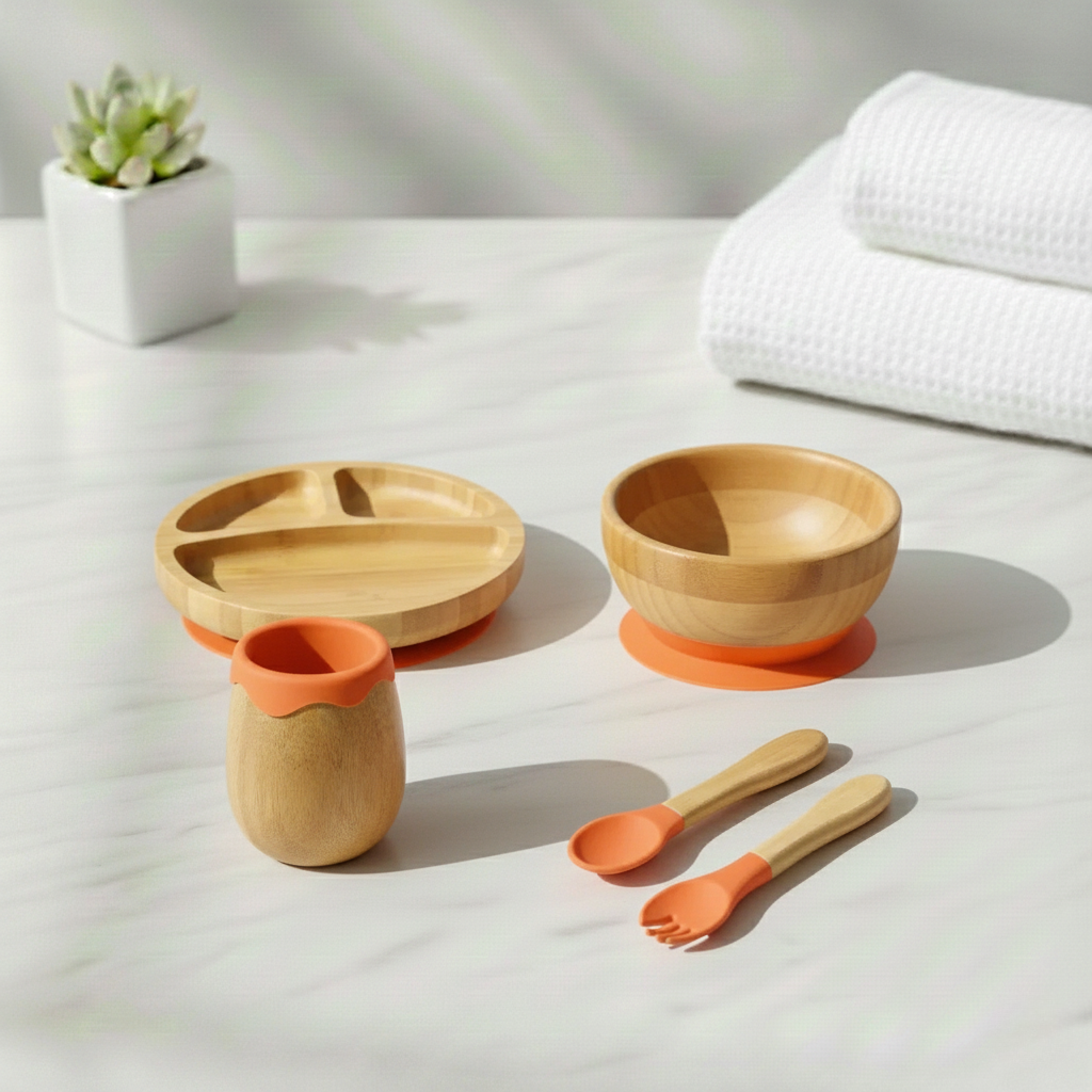 5-Teiliges Bambusset - Orange