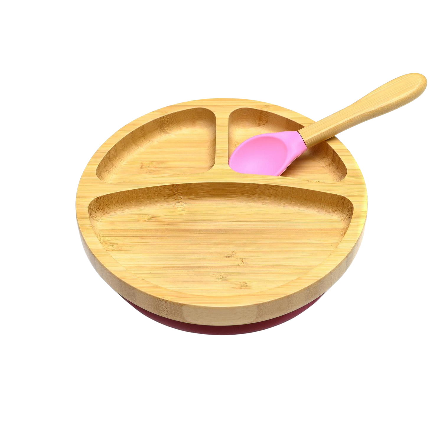 Bambusteller mit Löffel