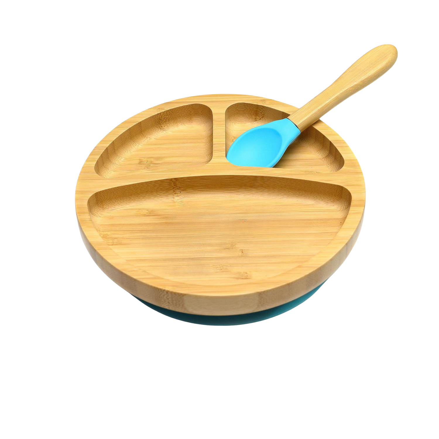 Bambusteller mit Löffel